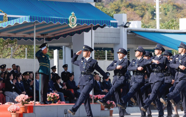 香港海關關長檢閱香港海關學員結業會操